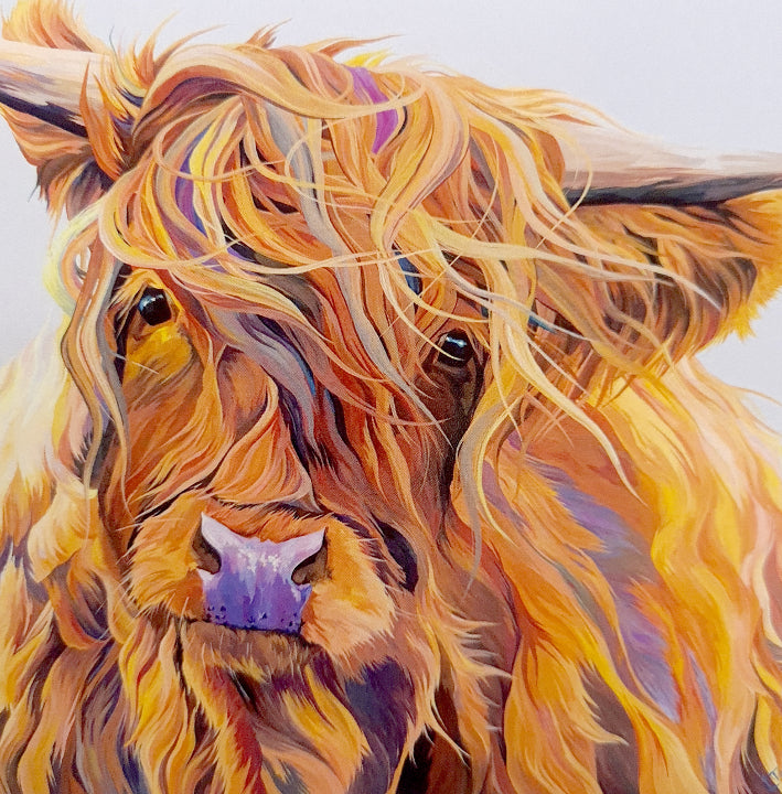Highland Cow Notecards with Envelope (8Pk)