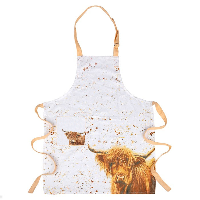 Highland Cow Organic Apron - Betsy